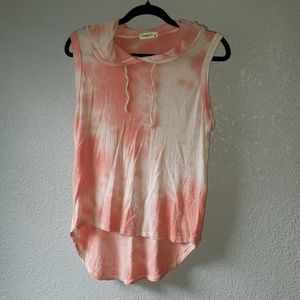 Sleeveless Lightweight Tie-Dye Hoodie